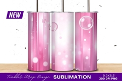 Pink Tumbler Png With Bubbles And Sparkles Tumbler Product Image 1