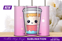 Cute kawaii drink cup tumbler png Product Image 1