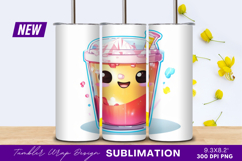 Cute smiling juice tumbler png Product Image 1