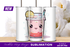 Cute cartoon beverage in a tumbler png Product Image 1