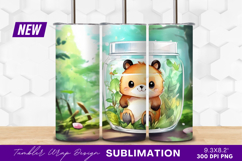 Cute cartoon bear inside a glass tumbler Product Image 1