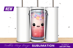 Cute kawaii tumbler png Product Image 1