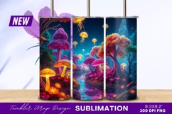 Enchanted Glowing Mushroom Landscape Fantasy World Tumbler Product Image 1
