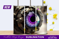 Steampunk purple eye tumbler png Product Image 1