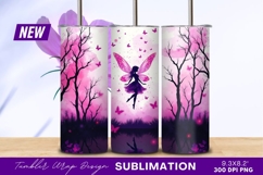 Fairy With Butterfly Wings Tumbler Png Product Image 1