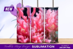 Close up pink coral reef details tumbler png Product Image 1