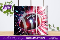 Patriotic american football ball with star design tumbler Product Image 1