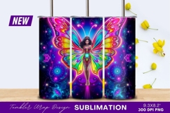 Psychedelic butterfly woman tumbler png art Product Image 1