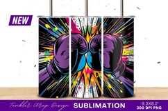 Boxing gloves punch impact colorful graphic design tumbler Product Image 1