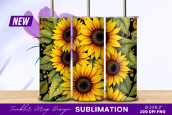 Sunflower Floral Pattern Beautiful Yellow Flower Tumbler Product Image 1