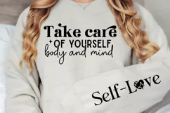 Take Care Of Yourself Sleeve SVG, Inspirational SVG Design Product Image 3