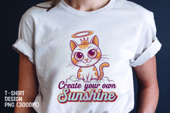 cat sarcastic sublimation t-shirt png Product Image 1