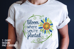 Bloom flower tshirt sublimation png Product Image 1