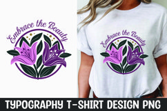 Flower quote sublimation t-shirt design Product Image 1