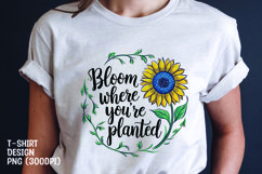 Bloom flower tshirt sublimation png Product Image 1