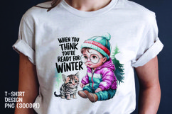 Sarcastic cat sublimation tshirt design png Product Image 1