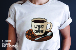 Coffee lovers t-shirt sublimation png Product Image 1