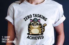 Cat sarcastic t-shirt sublimation png Product Image 1