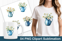 Blue Jug Daisy Flower PNG Clipart Product Image 1