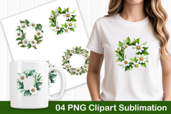 Daisy Flower Wreath PNG Clipart Product Image 1
