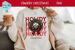 Christmas Cowboy T-shirt PNG Product Image 1