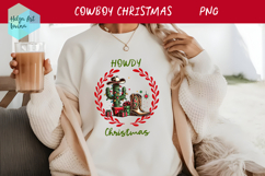 Christmas Cowboy boots T-shirt PNG Product Image 1