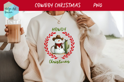 Christmas Cowboy Snowman T-shirt PNG Product Image 1