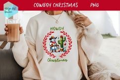 Christmas Cowboy Snowman T-shirt PNG Product Image 1