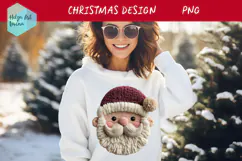 Latch Hook Yarn Christmas Sublimation | T-shirt PNG Product Image 2