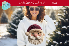 Latch Hook Yarn Christmas Sublimation | T-Shirt PNG Product Image 1