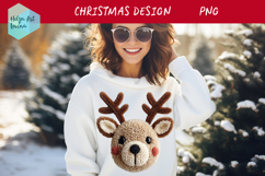 Latch Hook Yarn Christmas Sublimation | T-Shirt PNG Product Image 2