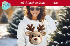 Latch Hook Yarn Christmas Sublimation | T-Shirt PNG Product Image 2