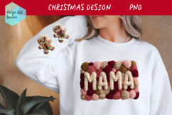 Latch Hook Yarn Christmas| Mom Christmas Sleeve Design PNG Product Image 1