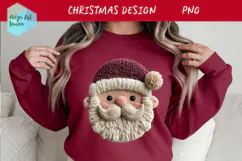 Latch Hook Yarn Christmas Sublimation | T-shirt PNG Product Image 1