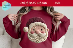 Latch Hook Yarn Christmas Sublimation | T-Shirt PNG Product Image 2