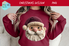 Latch Hook Yarn Christmas Sublimation | T-Shirt PNG Product Image 2