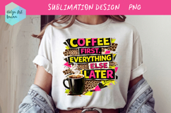 Coffee Mom Life Quote Collage. Clipart PNG Product Image 1