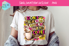 Coffee Mom Life Quote Collage. Clipart PNG Product Image 1