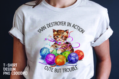 Watercolor cat t-shirt sublimation png Product Image 1