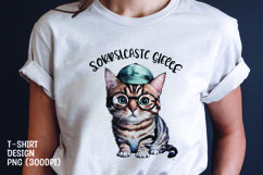 Sarcastic cat tshirt sublimation png Product Image 1