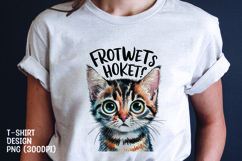Cat sarcastic t-shirt sublimation png Product Image 1