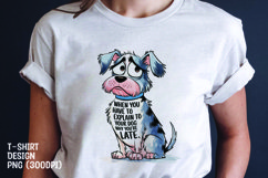 Dog sarcastic t-shirt sublimation png Product Image 1