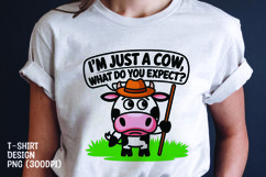 Cow quote tshirt sublimation design Product Image 1