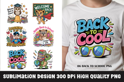 Back to school, funny school quote, clipart PNG Product Image 1
