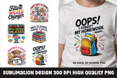 Back to school, funny school quote, clipart PNG Product Image 1