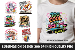 Back to school, funny school quote, clipart PNG Product Image 1