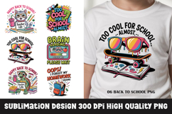 Back to school, funny school quote, clipart PNG Product Image 1