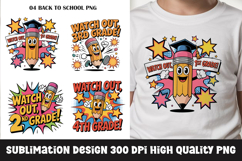 Back to school, watch out grade ,clipart design Product Image 1