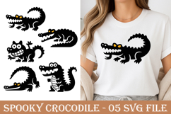 Spooky crocodile svg design, t-shirt svg, mug svg Product Image 1