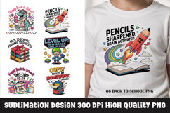 Back to school, funny school quote, clipart PNG Product Image 1